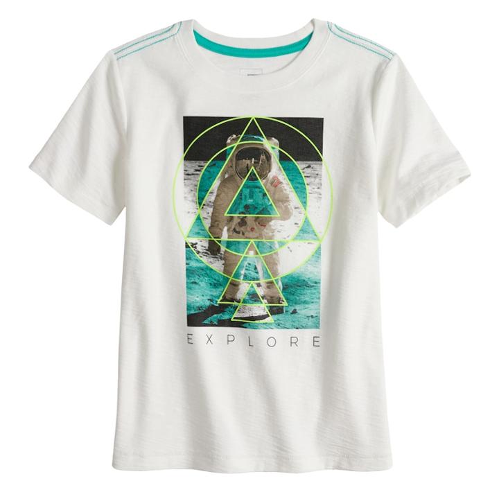 Boys 4-7x Sonoma Goods For Life&trade; Slubbed Graphic Tee, Size: 6, White