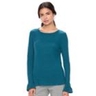 Women's Elle&trade; Ruffle Top, Size: Medium, Turquoise/blue (turq/aqua)