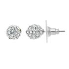 Lc Lauren Conrad Simulated Crystal Ball Stud Earrings, Women's, Silver