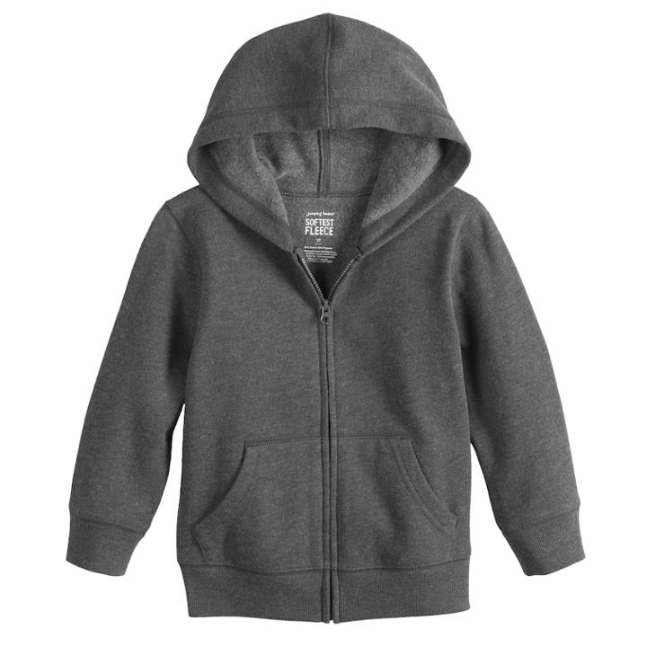 Toddler Boy Jumping Beans&reg; Softest Fleece Zip Hoodie, Size: 3t, Black
