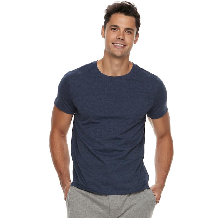 Men's Apt. 9&reg; Premier Flex Slim-fit Crewneck Sleep Shirt, Size: Xxl, Dark Blue