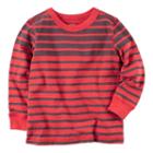 Boys 4-8 Carter's Red Long Sleeve Striped Tee, Size: 6, Ovrfl Oth