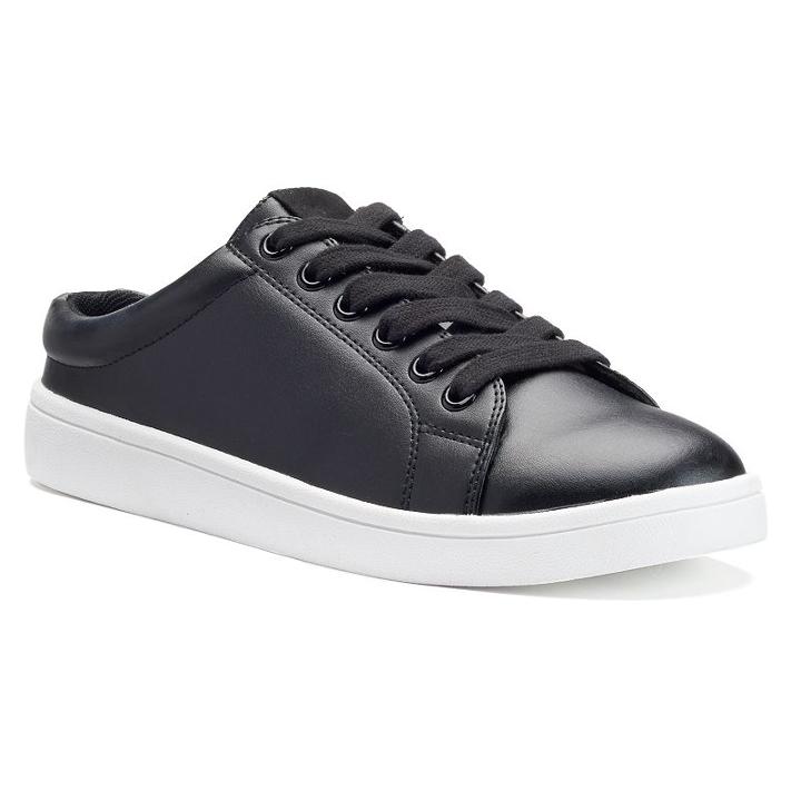 So&reg; Harbor Women's Slide Sneakers, Girl's, Size: Medium (7.5), Black