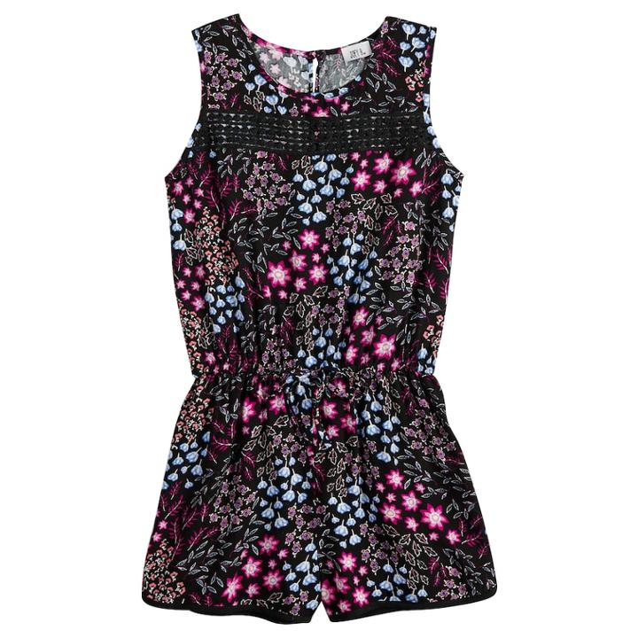Girls 7-16 Joey B Crochet Romper, Size: Medium, Pink