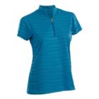 Women's Nancy Lopez Ripple Short Sleeve Golf Polo, Size: Large, Blue