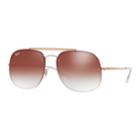 Ray-ban Rb3583 58mm Square Mirrored Gradient Sunglasses, Women's, Red/coppr (rust/coppr)