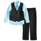Boys 4-12 Van Heusen 4-piece Vest Sets, Size: 6, Black