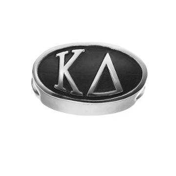 Logoart Kappa Delta Sterling Silver Oval Bead, Women's, Grey