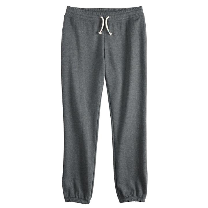 Girls 7-16 So&reg; French Terry Sweatpants, Size: 14, Dark Grey
