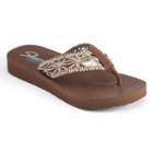 Skechers Mediation Women's Yoga Mat Thong Flip-flops, Size: 7, Dark Brown