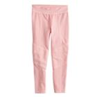 Girls 4-10 Jumping Beans&reg; Moto Leggings, Size: 6, Light Pink