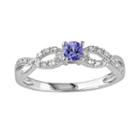 Sterling Silver Tanzanite And Diamond Accent Infinity Ring, Women's, Size: 9, Purple