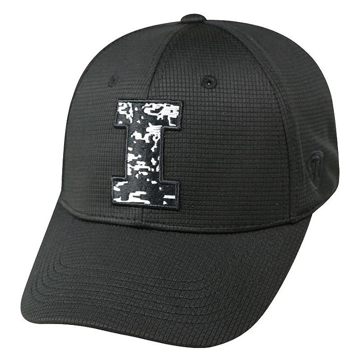 Top Of The World, Adult Illinois Fighting Illini Digi One-fit Cap, Black