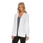 Women's Croft & Barrow&reg; Essential Open Front Cardigan, Size: Large, Natural