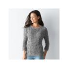 Petite Sonoma Goods For Life&trade; Cable-knit Dolman Sweater, Women's, Size: L Petite, Black
