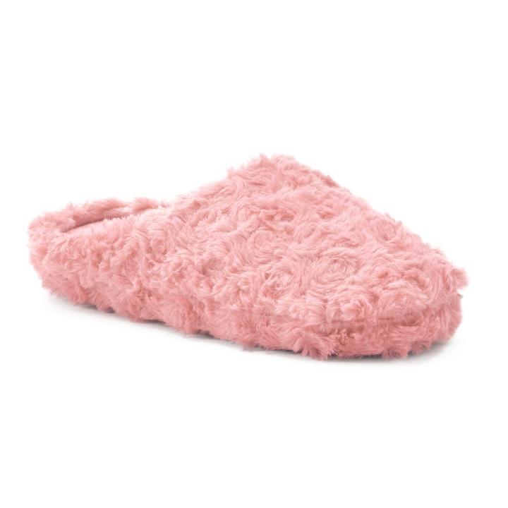 So&reg; Women's Plush Scuff Slippers, Size: Large, Orange