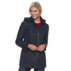 Women's Chaps Quilted Anorak Jacket, Size: Xl, Blue (navy)