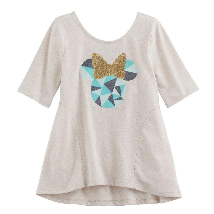 Disney's Minnie Mouse Girls 4-10 Long-sleeve Geometric Tunic By Jumping Beans&reg;, Size: 6x, Lt Beige