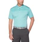 Men's Grand Slam Gs Touch&trade; Regular-fit Chest-striped Performance Golf Polo, Size: Large, Meadowbroook