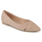 Journee Collection Winslo Women's Pointed Flats, Girl's, Size: 8.5, Beig/green (beig/khaki)