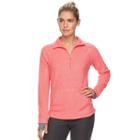 Women's Tek Gear&reg; Microfleece Half-zip Mockneck Top, Size: Large, Brt Pink
