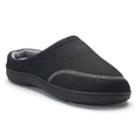 Men's Isotoner Chandler Knit Twill Hoodback Clog Slippers, Size: Medium, Black