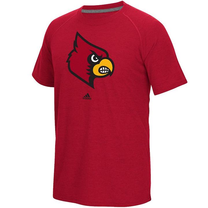 Men's Adidas Louisville Cardinals White Noise Bar Tee, Size: Xl, Lou Red