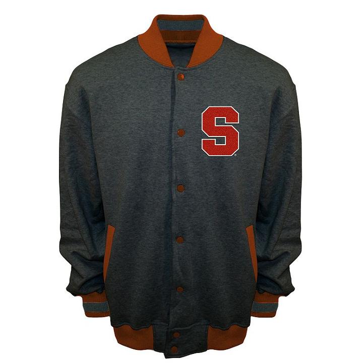 Men's Franchise Club Syracuse Orange Classic Fleece Jacket, Size: 3xl, Grey