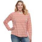 Plus Size Sonoma Goods For Life&trade; Essential Crewneck Tee, Women's, Size: 4xl, Med Orange