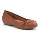 Croft & Barrow&reg; Women's Ortholite Bow Ballet Flats, Size: 8.5, Beig/green (beig/khaki)