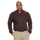 Big & Tall Van Heusen Flex Non-iron Classic-fit Windowpane Button-down Shirt, Men's, Size: 4xb, Brt Red