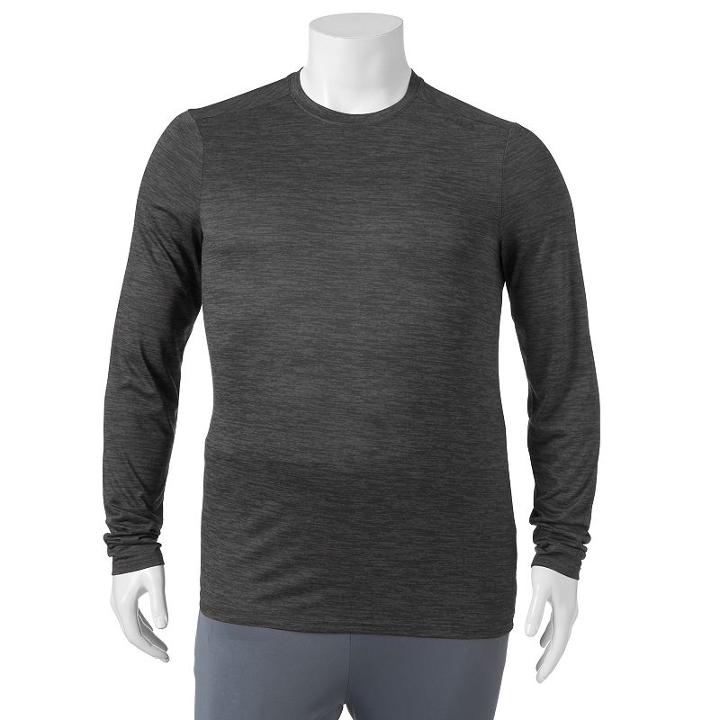 Big & Tall Fila Sport&reg; Tru-dry Space-dyed Performance Tee, Men's, Size: 3xb, Dark Grey