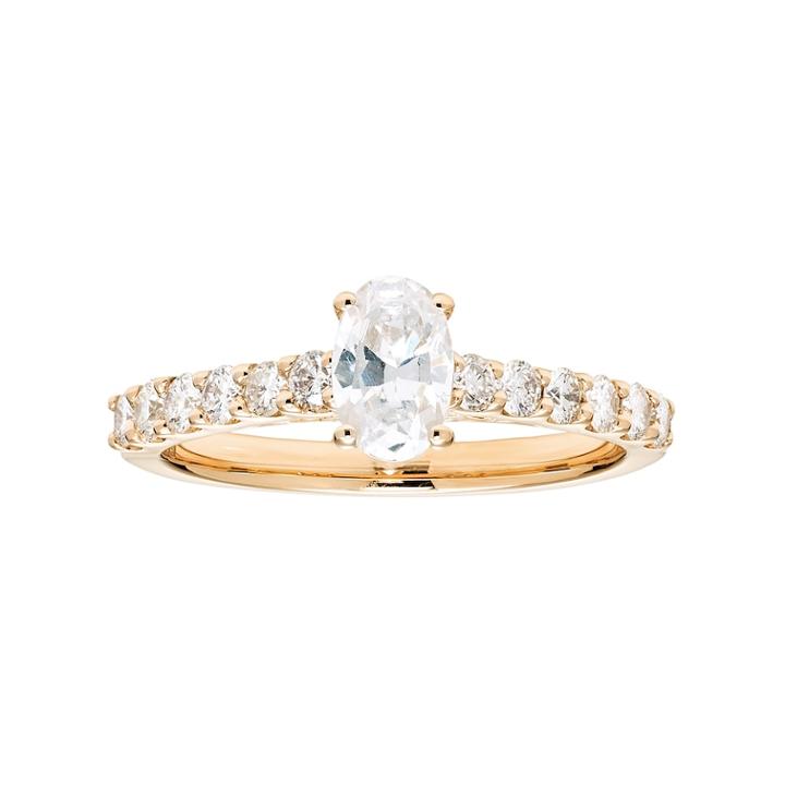 14k Gold 1 Carat T.w. Igl Certified Diamond Oval Engagement Ring, Women's, Size: 5, White