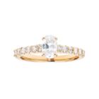 14k Gold 1 Carat T.w. Igl Certified Diamond Oval Engagement Ring, Women's, Size: 5, White
