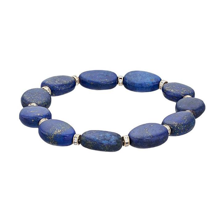 Chaps Stone & Rondelle Stretch Bracelet, Women's, Navy
