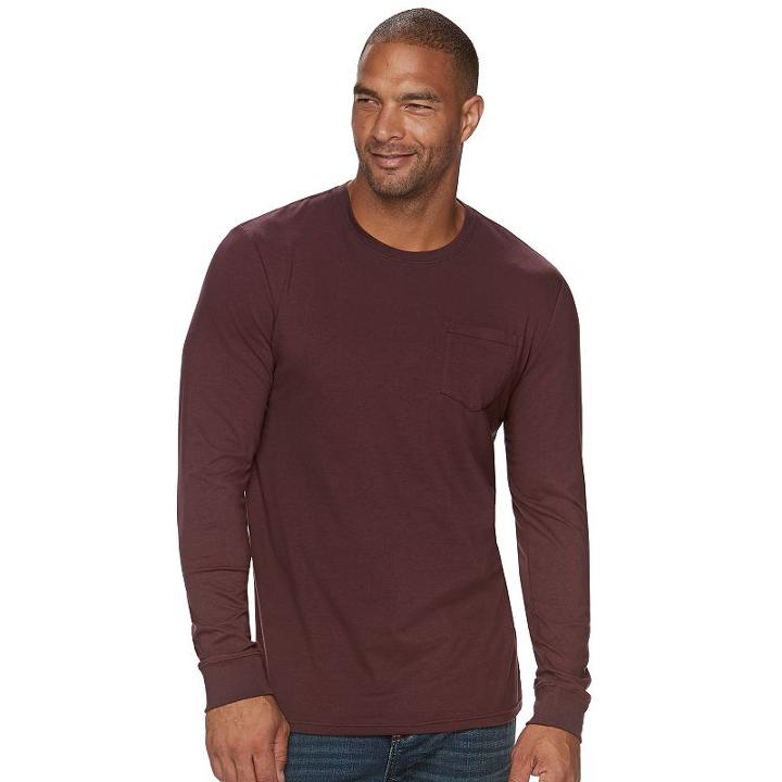 Big & Tall Sonoma Goods For Life&trade; Flexwear Slim-fit Stretch Crewneck Tee, Men's, Size: Xxl Tall, Brown