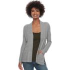 Women's Sonoma Goods For Life&trade; High-low Cardigan Sweater, Size: Large, Med Grey