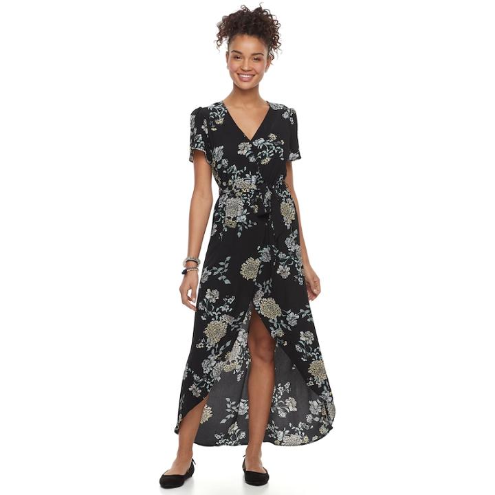 Juniors' Candie's&reg; Floral Maxi Romper, Teens, Size: Xs, Light Red