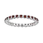 Stacks And Stones Sterling Silver Garnet Stack Ring, Women's, Size: 9