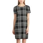 Women's Chaps Stretch Jacquard Dress, Size: Medium, Black