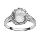 Sterling Silver Lab-created White Sapphire Crown Ring, Women's, Size: 7