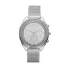 Women's Mesh Crystal Watch, Size: Medium, Grey