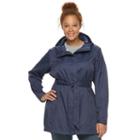 Plus Size Columbia Spring Run Hooded Trench Jacket, Women's, Size: 2xl, Purple Oth