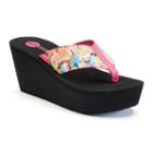 Unleashed By Rocket Dog Dandelion Women's Platform Wedge Flip Flops, Girl's, Size: Medium (10), Med Pink