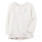 Girls 4-8 Carter's 3d Bow French Terry Pullover Sweatershirt, Size: 7, White