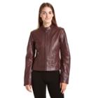 Women's Excelled Leather Scuba Jacket, Size: Large, Purple Oth