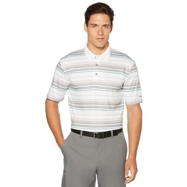 Men's Grand Slam Printed Stripe Polo, Size: Large, White
