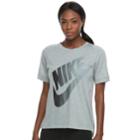 Women's Nike Sportswear Large Logo Graphic Tee, Size: Small, Grey