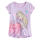 Disney Princess Girls 4-10 Rapunzel Glitter Short Sleeve Graphic Tee By Jumping Beans&reg;, Size: 7, Brt Purple