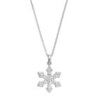 Crystal Snowflake Pendant Necklace, Women's, White